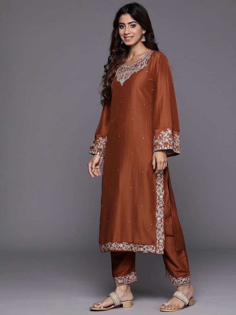 Varanga Women's Cotton Regular Kurta, Kurta Bottom Set with Dupatta Set – Comfortable & Stylish Ethnic Wear for Women - Image 3