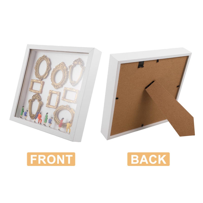 طقم صندوق الظل المصغر DIY مع شخصيات مصغرة وإطارات صور لتزيين المنزل - Image 4