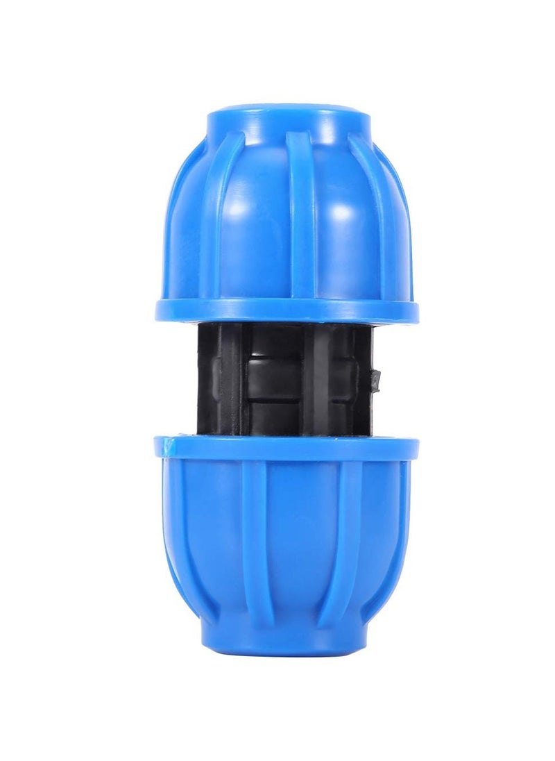 Water Pipe Connector, 5 Pcs PE Plastic 20 mm to 20 mm Straight Pipe Connection Adapter, Quick Connect Hose End Connector Kit for Water Gun and Pipe