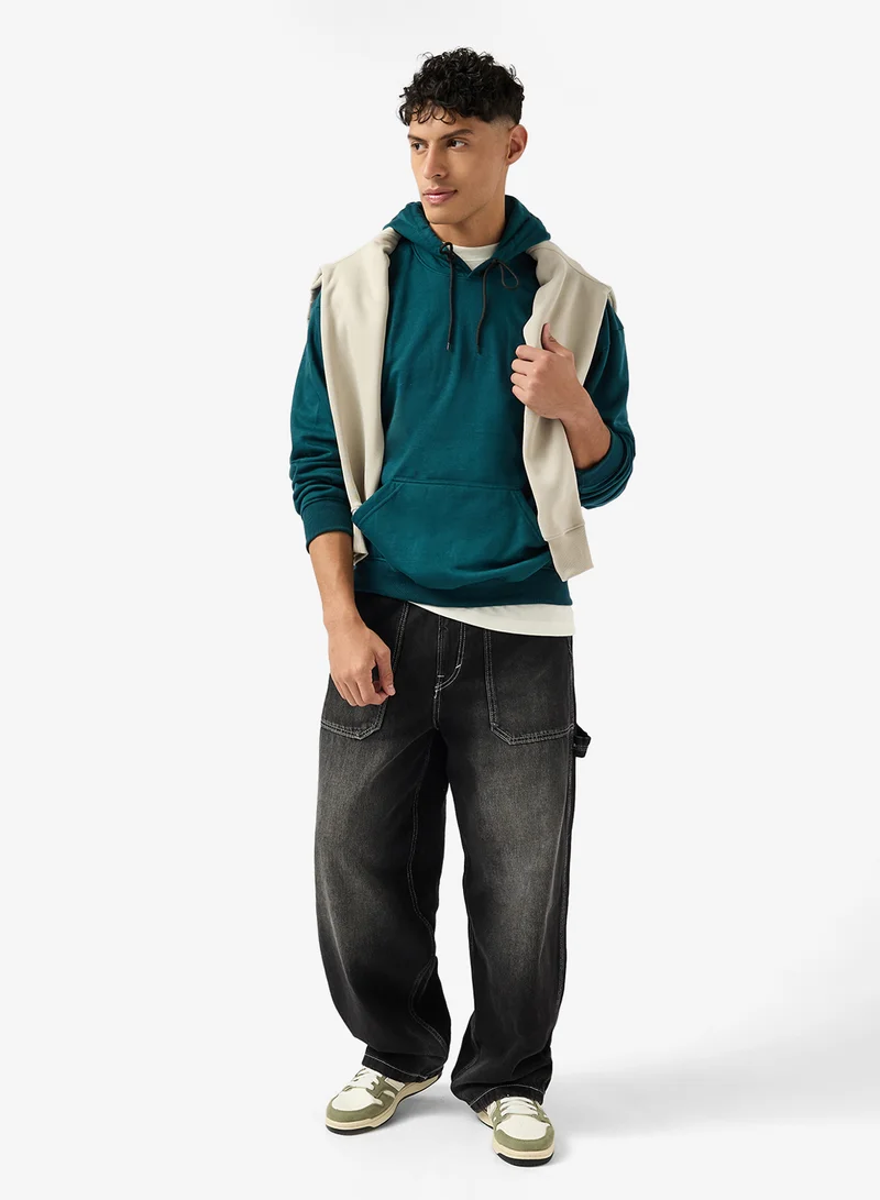 سفنتي فايف Oversized Graphic Zipped Hoodie