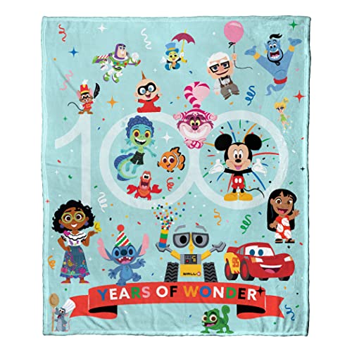 Northwest Disney 100 Silk Touch Throw Blanket 50 x 60 Years of Wonder