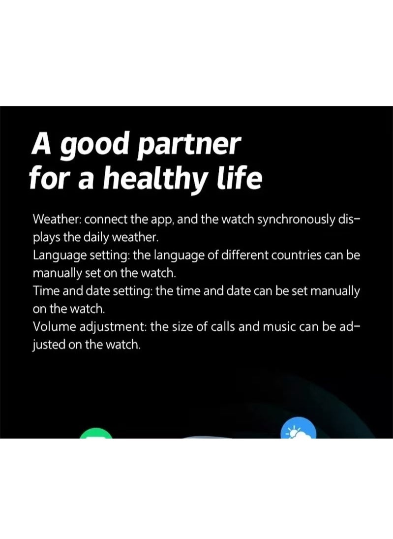 Generic - Black Smartwatch, , ergonomic and stylish design, science exercise instructor, upgraded health management, compatible with iOS and Android Black - Image 1