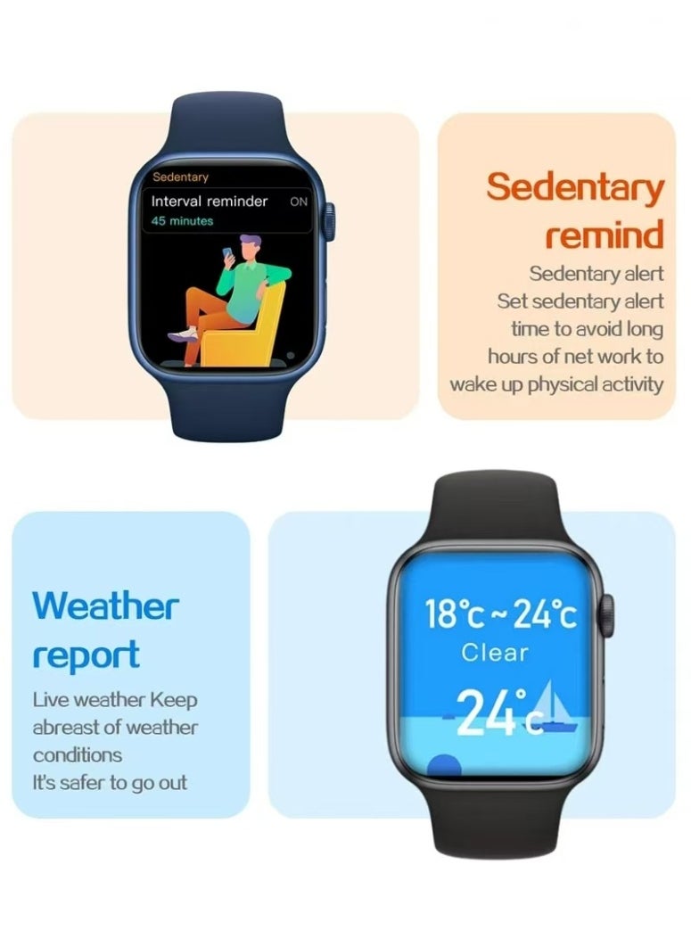Generic - Black Smartwatch, , ergonomic and stylish design, science exercise instructor, upgraded health management, compatible with iOS and Android Black - Image 1