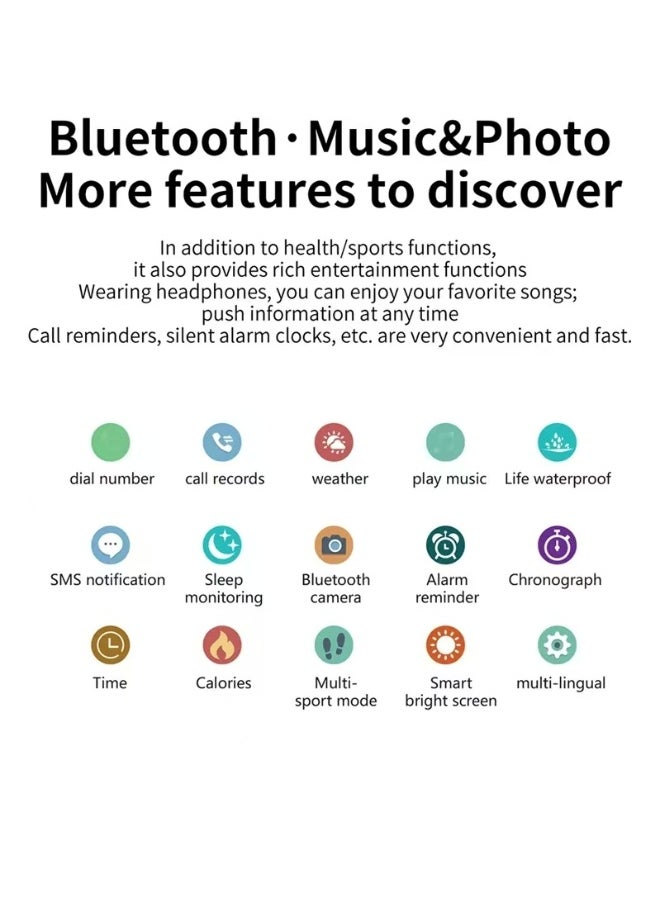 Generic - Black Smartwatch, , ergonomic and stylish design, science exercise instructor, upgraded health management, compatible with iOS and Android Black - Image 1