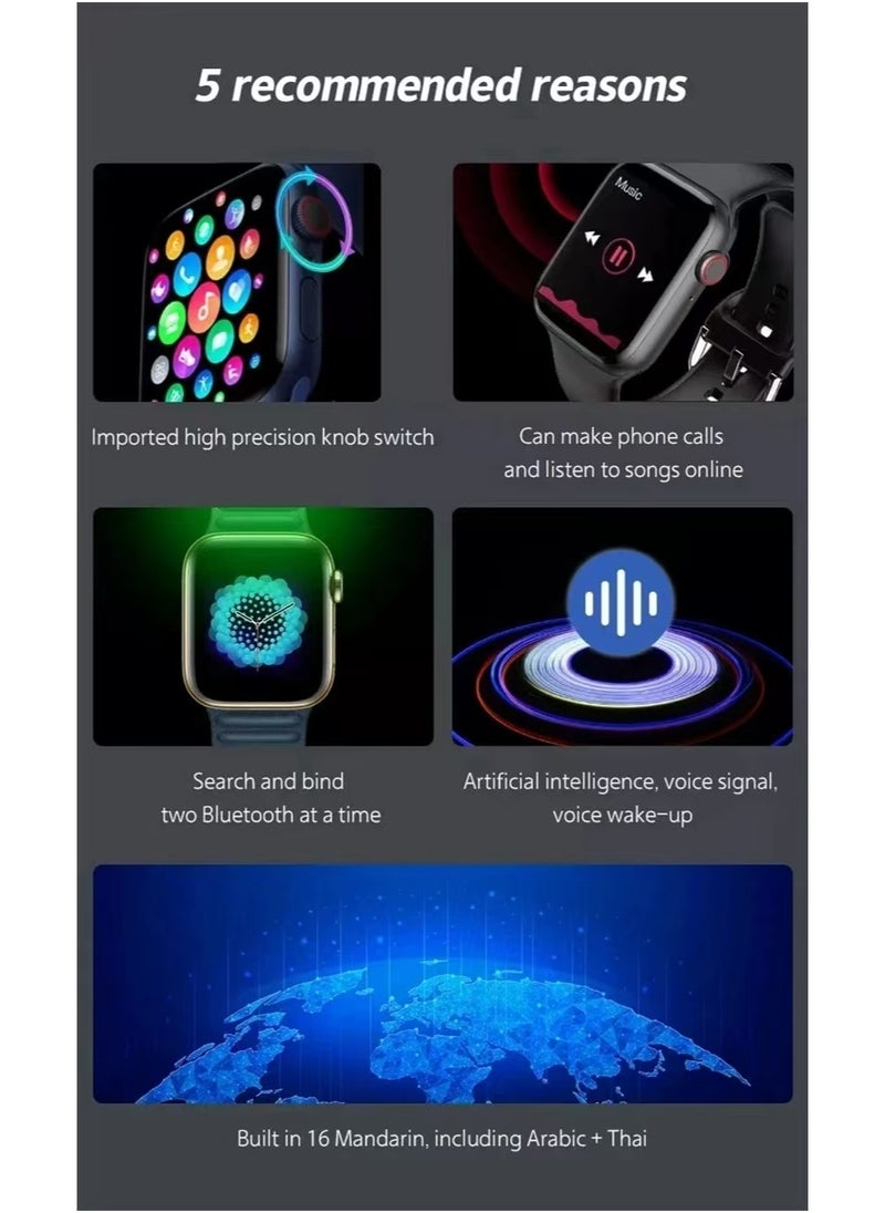 Generic - Black Smartwatch, , ergonomic and stylish design, science exercise instructor, upgraded health management, compatible with iOS and Android Black - Image 1