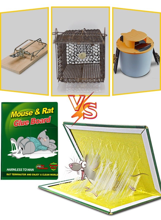 Generic 5-Pack Mouse Rat Glue Board, Strong Adhesive Disposable Mouse Catching Sticker, Mouse Glue Traps Indoor for Home - 8 x 12Inch  - Image 3