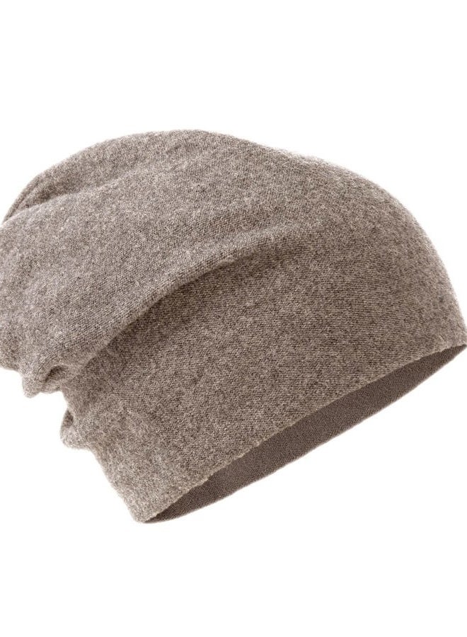 Villand 100% Merino Wool Beanie Hat for Women and Men with Gift Bag, Double-Layered Knitted Wool Ski Cap for Winter, Camel, Small-X-Large - Image 1