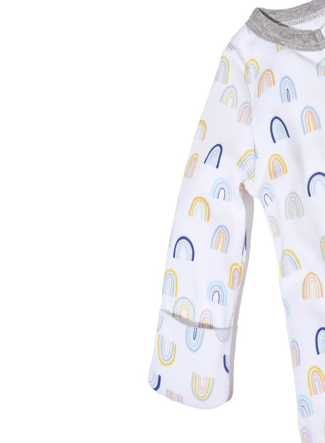 Nanit Sleep Wear Pajamas - 9M, Sweet Rainbows - Image 4
