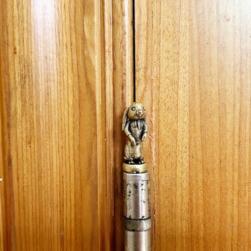 SWNACOR 3 Pcs Brass Standing Rabbit Hinge Heads Decorative Topper, Magnetic Hinge Head Toppers, Fun Rabbit Gifts for Women Mom Grandma Wife, Vintage Statue Door Hinge Head Home Decoration - Image 3