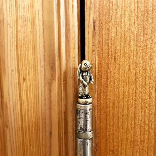SWNACOR 3 Pcs Brass Standing Rabbit Hinge Heads Decorative Topper, Magnetic Hinge Head Toppers, Fun Rabbit Gifts for Women Mom Grandma Wife, Vintage Statue Door Hinge Head Home Decoration - Image 4
