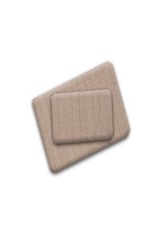 Raymond Raymond Home King Flat Sheet Bedsheet 210 Thread Count Luxirious Mercerised 100% Cotton Bedding Herringbone Bed Linen with 2 Pillow Case - Brown (274 * 274 CM)  - Image 4