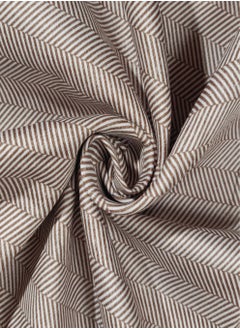Raymond Raymond Home King Flat Sheet Bedsheet 210 Thread Count Luxirious Mercerised 100% Cotton Bedding Herringbone Bed Linen with 2 Pillow Case - Brown (274 * 274 CM)  - Image 5