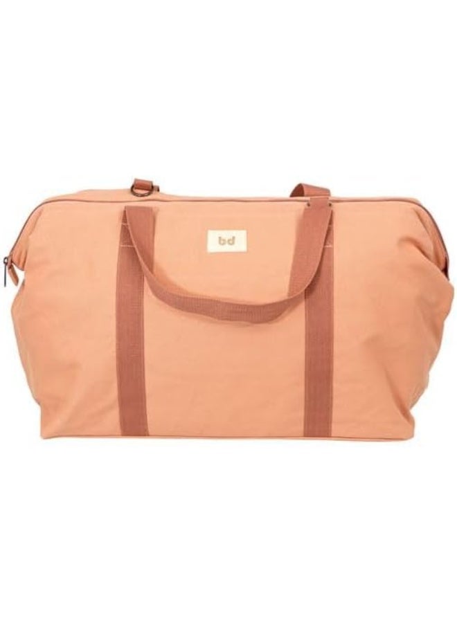Bimbidreams Family Travel Bag Spacious & Durable Canvas Duffle For Parents & Kids, Perfect For Weekend Getaways, Beach, & Everyday Use (Pink)  - Image 1