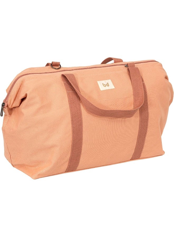 Bimbidreams Family Travel Bag Spacious & Durable Canvas Duffle For Parents & Kids, Perfect For Weekend Getaways, Beach, & Everyday Use (Pink)  - Image 2