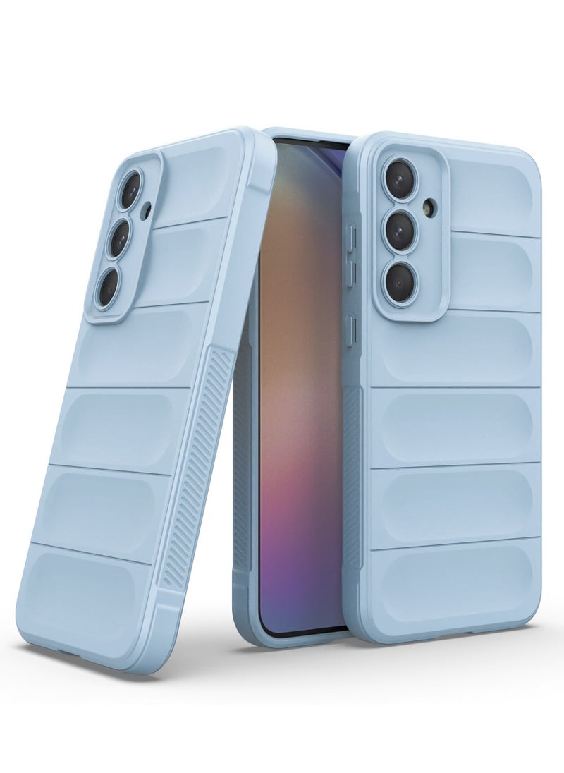 Generic - Premium Protection Back Silicone Case Compatible with Samsung Galaxy S24 Fe Magic Shield Shockproof Case with Camera Protection (Baby Blue) - Image 1