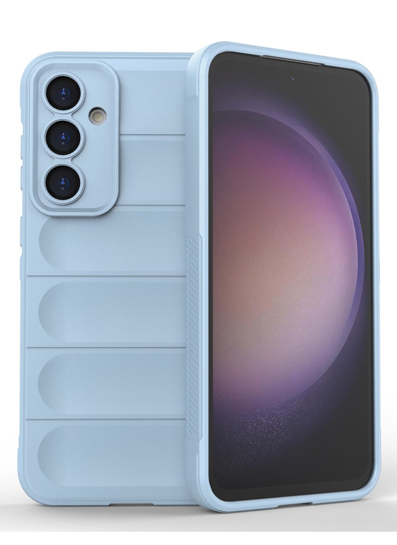 Generic - Premium Protection Back Silicone Case Compatible with Samsung Galaxy S24 Fe Magic Shield Shockproof Case with Camera Protection (Baby Blue) - Image 1