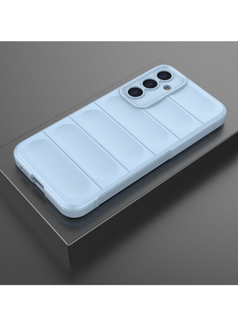 Generic - Premium Protection Back Silicone Case Compatible with Samsung Galaxy S24 Fe Magic Shield Shockproof Case with Camera Protection (Baby Blue) - Image 1