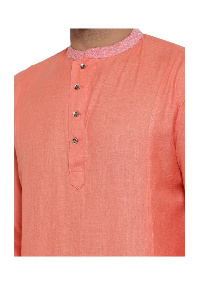 ARCHATTIRE Men’s Peach Kurta for Casual Wear - Image 4