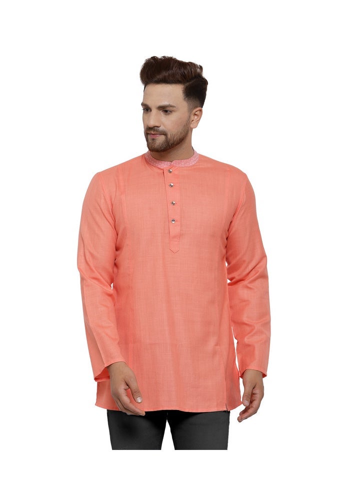 ARCHATTIRE Men’s Peach Kurta for Casual Wear - Image 1