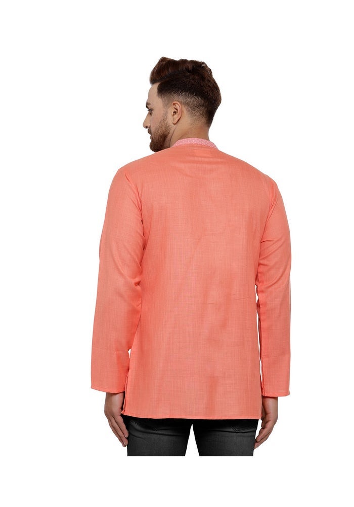 ARCHATTIRE Men’s Peach Kurta for Casual Wear - Image 3