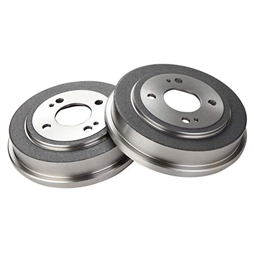 TRQ Rear Brake Drum Pair Set for 1986-1989 Honda Accord / 1992-2000 Honda Civic / 2007-2008 Honda FIT - Image 1