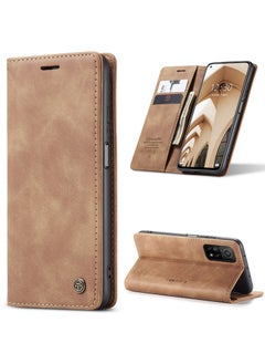 CaseMe CaseMe Xiaomi Mi 10/10T Pro Case Wallet, for Xiaomi Mi 10/10T Pro Wallet Case Book Folding Flip Folio Case with Magnetic Kickstand Card Slots Protective Cover - Brown  - Image 1