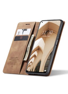 CaseMe CaseMe Xiaomi Mi 10/10T Pro Case Wallet, for Xiaomi Mi 10/10T Pro Wallet Case Book Folding Flip Folio Case with Magnetic Kickstand Card Slots Protective Cover - Brown  - Image 5