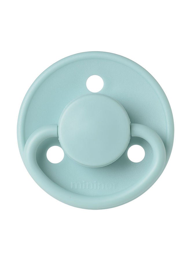 Mininor Baby Round Pacifier Silicone 0 Months - Cool Mint - Image 1