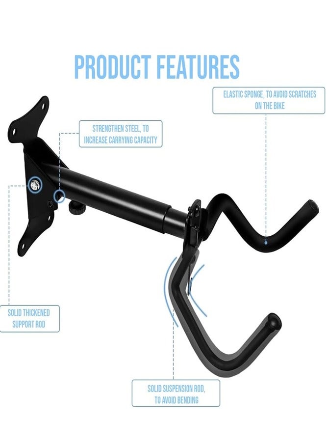 BELLSBERRY 360° Bicycle Wall Hanger – Heavy-Duty Vertical Hook with Tool Kit for Garage or Home Use - Image 3