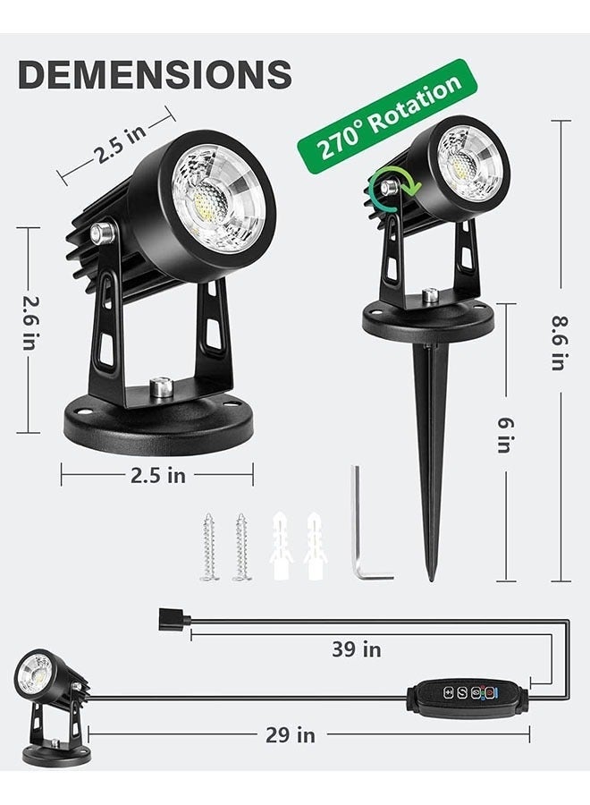 Arabest أضواء سبوت LED قابلة للتعتيم للإضاءة الداخلية - أضواء سبوت أرضية تعمل بالطاقة USB بقوة 3 واط للإضاءة الداخلية مع 3 أوضاع إضاءة ملونة ووظيفة مؤقت تشغيل/إيقاف تلقائي (3 ساعات، 6 ساعات، 9 ساعات)، (أسود) - Image 2