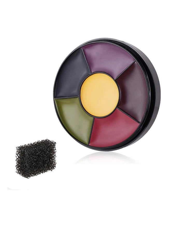 Go Ho 6 Colors Bruise Makeup Set for SFX,Bruises Wheel for Body Oil Paint Theatrical Halloween Fevstival,Face Paint Makeup Materials for Special Effects with Sponges - Image 1