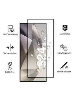 Generic Screen Protector for Samsung Galaxy S24 Ultra Tempered Glass Protector Full Glue Edge to Edge 9H Hardness Anti Fingerprint  Scratch Resistance Glass for Samsung Galaxy S24 Ultra  - Image 4