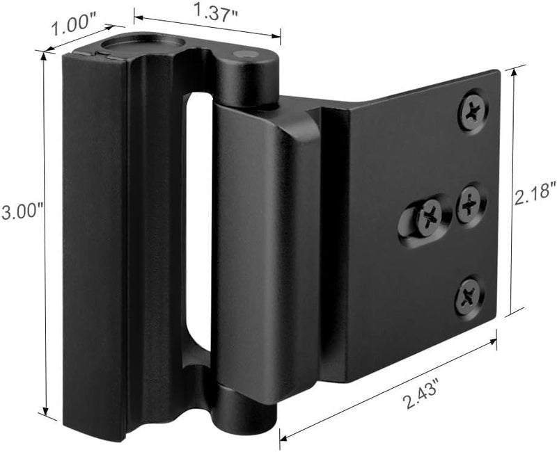 Ever Plus Home Security Door Reinforcement Lock - Child Proof High Security Door Lock Front Door Locks for Kids Safety Withstand 800 lbs Top Door Latch Lock Flip Door Guardian for Inward Swinging Inside Door - Image 3