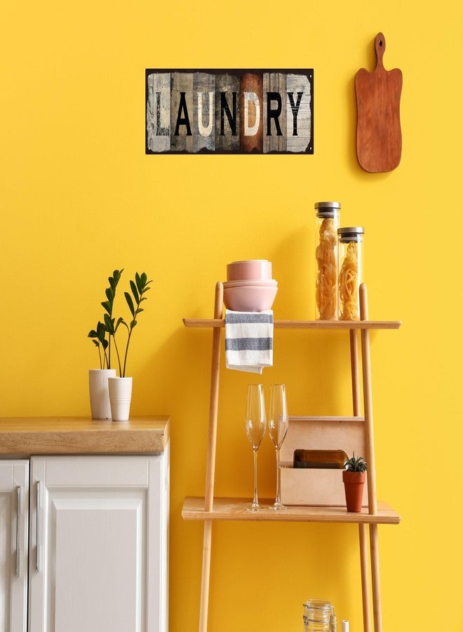 QIXFGUL Vintage Retro Metal Laundry Signs for Home Decor Stylish Wall Art Plaques Ideal Gift for Home Bathroom Kitchen and Gothic Wall Decor in Every Room 16x4in - Image 4