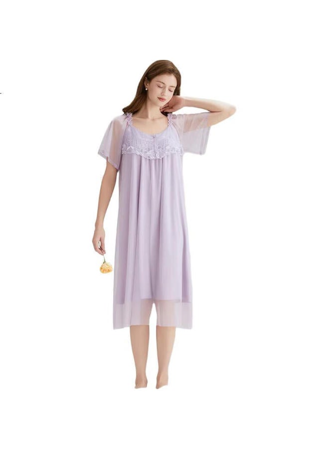 Fenton Women'S Summer Cool Sensation Silk Elegant Palace Style Thin Gauze Home Wear Pajamas - Image 3