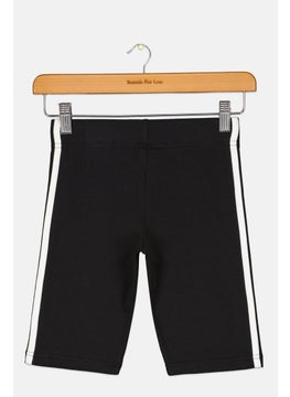 Adidas Kids Girl Sportswear Brand Logo Short, Black  - Image 2