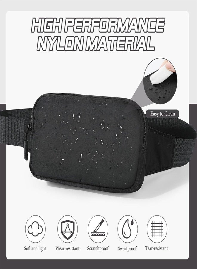 موكو حقائب خصر من موكو للنساء والرجال، حقائب خصر أنيقة للجري، حقيبة صغيرة كروسبودي مع حزام قابل للتعديل للجري والتمارين الرياضية والسفر والمشي لمسافات طويلة وركوب الدراجات، أسود - Image 3