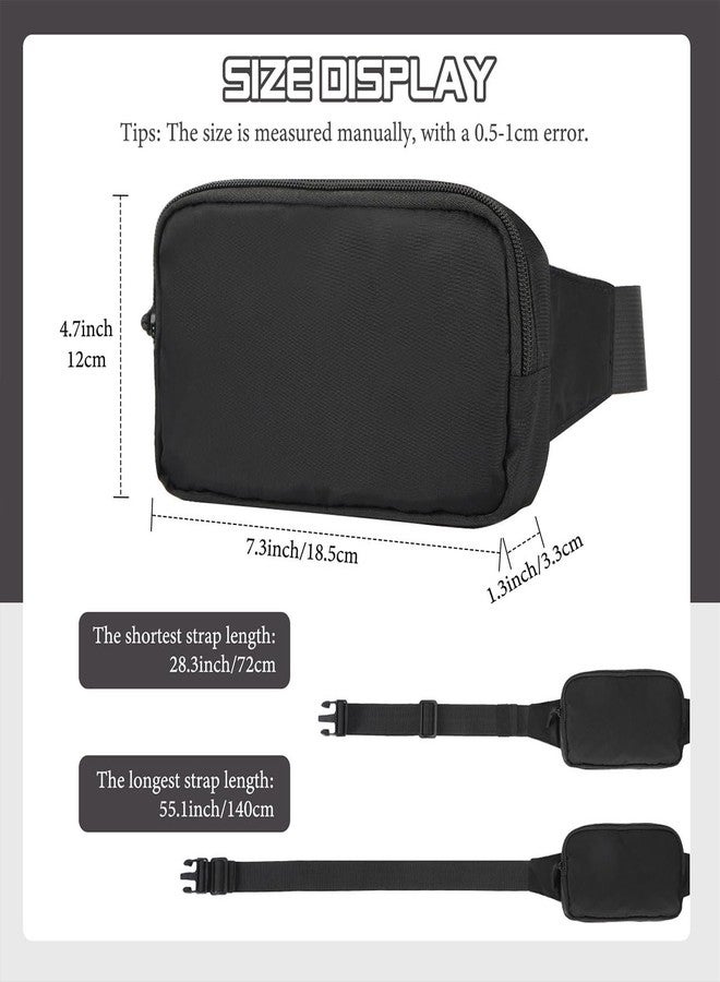 موكو حقائب خصر من موكو للنساء والرجال، حقائب خصر أنيقة للجري، حقيبة صغيرة كروسبودي مع حزام قابل للتعديل للجري والتمارين الرياضية والسفر والمشي لمسافات طويلة وركوب الدراجات، أسود - Image 4