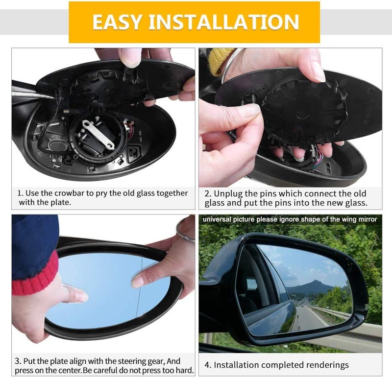 CARIZO ® Right/Driver Side Rear View Mirror Glass Compatible for Mahindra XUV-300 (Non Heated) - Image 2