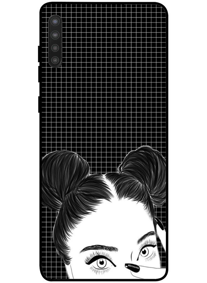 EYE CATCH Protective Case Cover For Samsung Galaxy A21 Smart Series Printed Protective Case Cover for Samsung A21 Girl Looking - Image 1