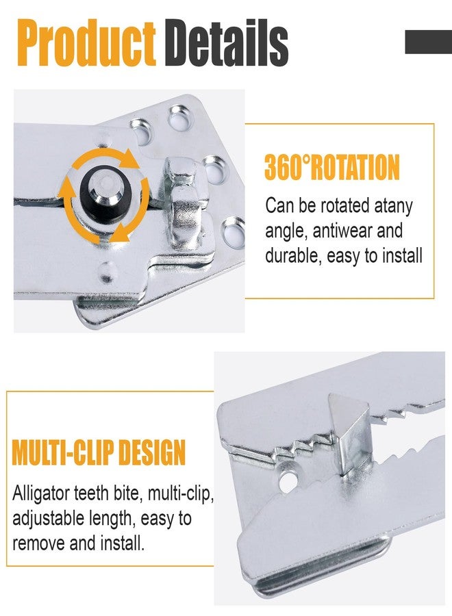 GDW Sectional Couch Connectors Sofa Alligator Clips with Screws Metal Galvanized Rustproof - Image 3