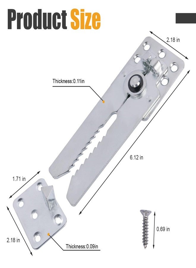 GDW Sectional Couch Connectors Sofa Alligator Clips with Screws Metal Galvanized Rustproof - Image 2