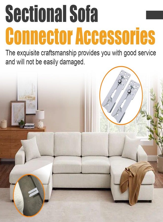 GDW Sectional Couch Connectors Sofa Alligator Clips with Screws Metal Galvanized Rustproof - Image 4