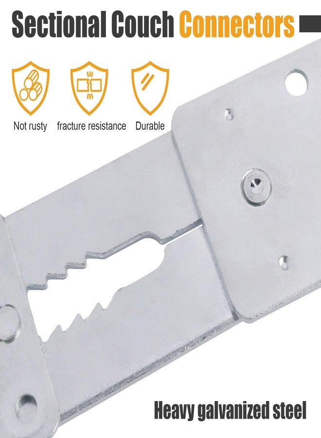 GDW Sectional Couch Connectors Sofa Alligator Clips with Screws Metal Galvanized Rustproof - Image 5