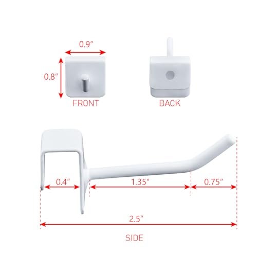 Ikee Design 24 Pcs Small Metal Panel Hook Hanger for Hanging Tower, Clothes, Scarf, hat, Key, and mask. Coated with White Painting - Image 2