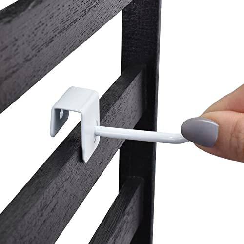 Ikee Design 24 Pcs Small Metal Panel Hook Hanger for Hanging Tower, Clothes, Scarf, hat, Key, and mask. Coated with White Painting - Image 3