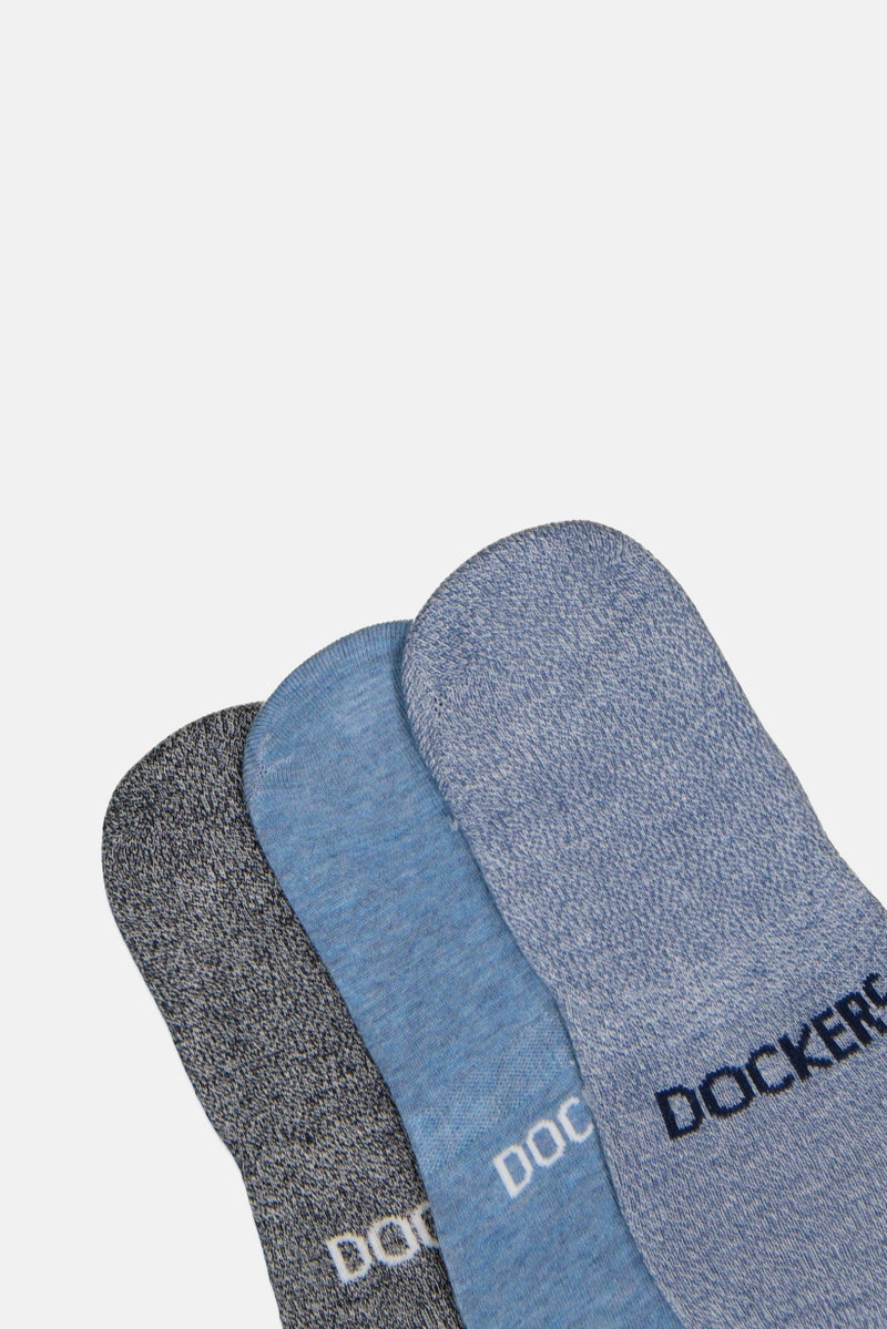 DOCKERS Men 6 Pairs Brand Logo Silicone Heel Grip Socks, Multicolor  - Image 3
