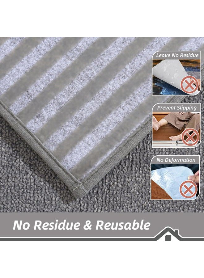 BEQHAUSE Stair Landing Rug Non-Slip 30"x30", Square Stair Landing Mats for Stairs Washable, Carpet Stair Treads Matching Mats for Wooden Steps Indoor Landing Rugs for Kids Elders Pets, Grey - Image 5