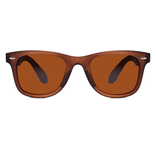 Peter Jones Brown Unisex Polarized Wayfarer Sunglasses (POL8223BW) - Image 2