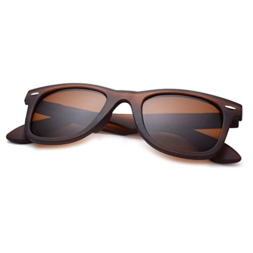Peter Jones Brown Unisex Polarized Wayfarer Sunglasses (POL8223BW) - Image 3